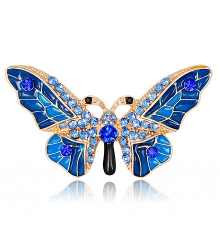 SB168 - Alloy drop oil butterfly brooch